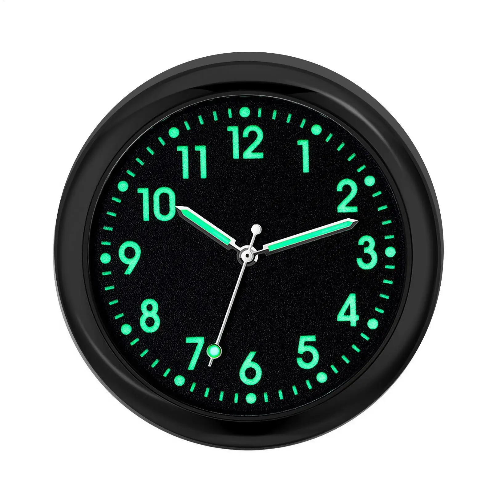 Glowing Analog Car Dashboard Clock, Stick-On Quartz Replacement Clock for Vehicle Automotive Interior Decor accessories