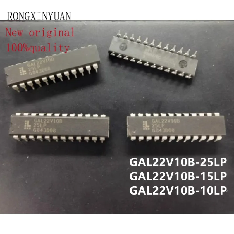 10PCS 100% New GAL22V10B-25LP GAL22V10B-15LP GAL22V10B-10LP GAL22V10B 22V10B GAL22V10 DIP24  Chipset