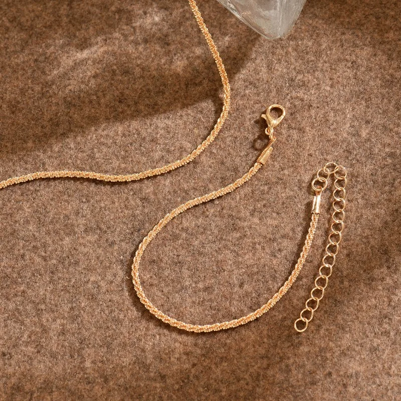 حار بيع تألق الغجر الذهبي قلادة مجموعة شخصية الاتجاه مزيج المجوهرات لامعة