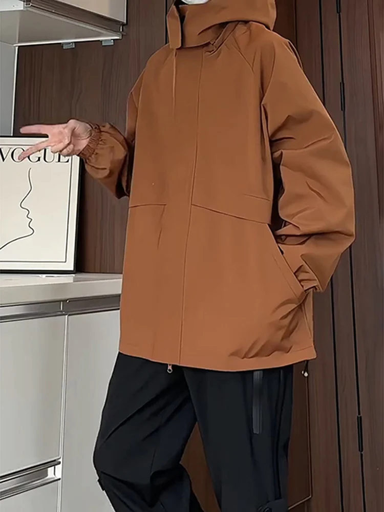 

American Sle Men's Waterproof Jaet Autumn High Street Outdoor Climbing Suit Loose Fit Polyester Nylon Cosite Fiber