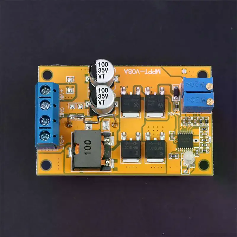 Highly Efficient 100W Solar Panel Controller, MPPT, DC 8-28V 5A, Suitable for 9V Solar Panel with Auto Switch.