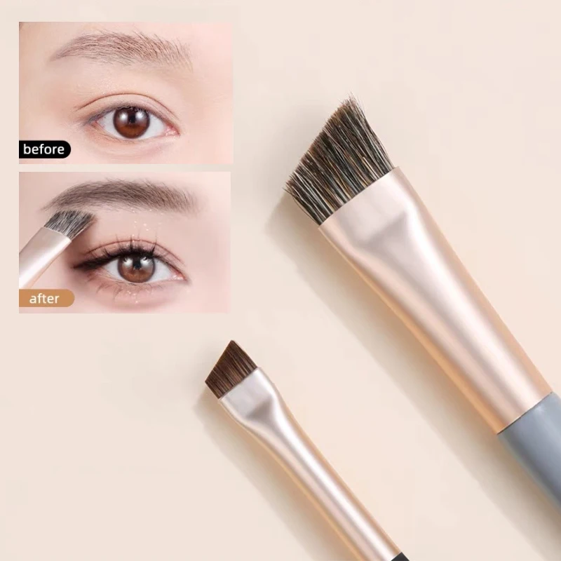 Pennello professionale per sopracciglia Eyeliner Lama a testa piatta angolata Eyeliner per contorno sopracciglia Pennelli per trucco Strumenti per trucco a doppia testa