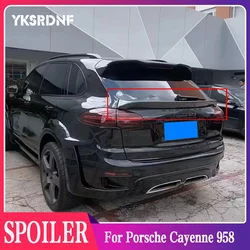 Real Carbon Fiber Rear Wing Trunk Lip Roof Spoiler For Porsche Cayenne 958 2011 2012 2013 2014 Year