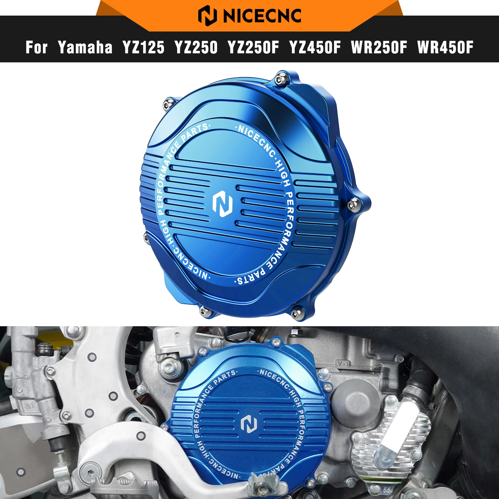 

NICECNC For Yamaha YZ250 YZ 250 2008-2024 Motorcycle Aluminum Clutch Cover Guard For Yamaha YZ250X YZ 250X 2016-2023 2022 2021