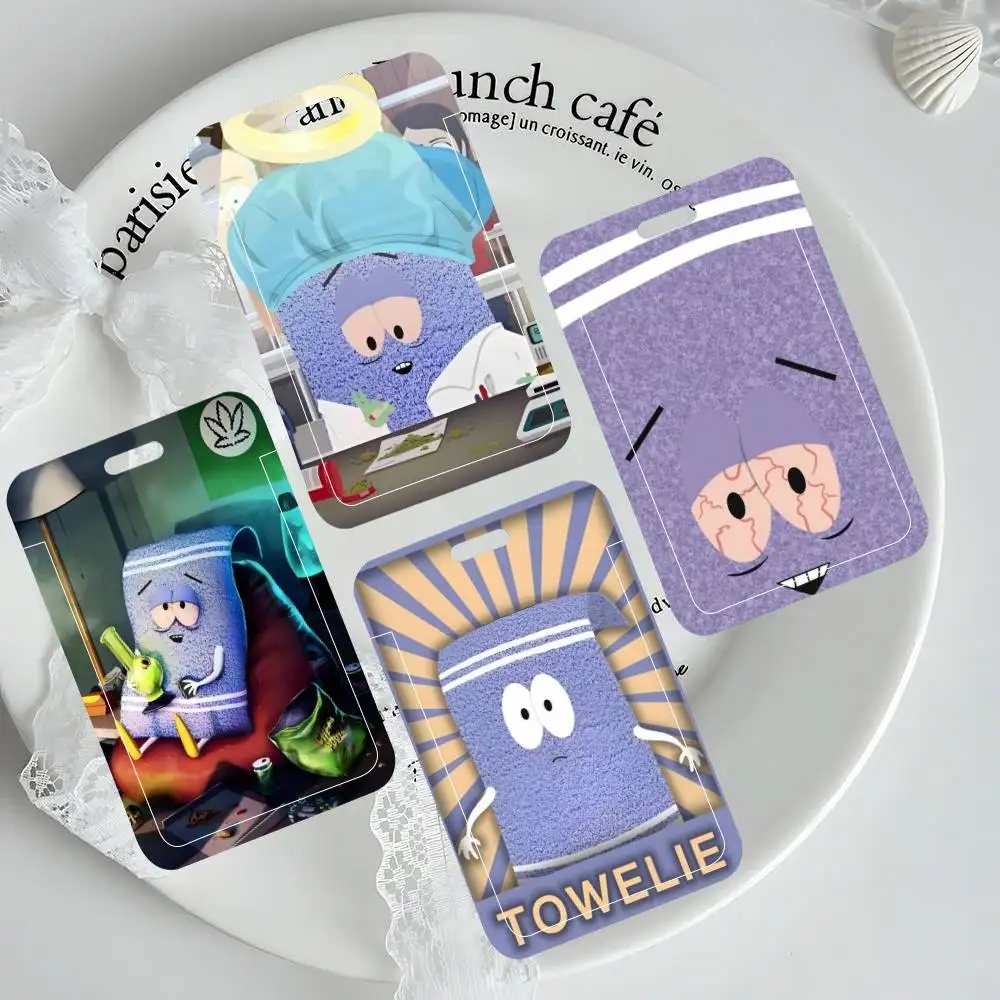 

Cartoon T-Towelie ID Card Holder Neck Strap Pendant Door Badge Holder Lanyards Keychain Work Credential Case Gift