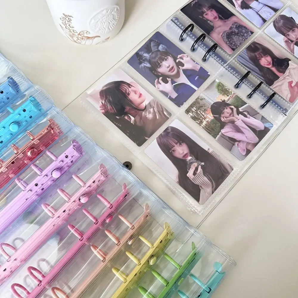 A6เครื่องผูกโปร่งใส PVC ทรงสี่เหลี่ยมสำหรับบัญชีเปลือก6รูเครื่องผูกสีจากโรงงานนี้ขายตรง