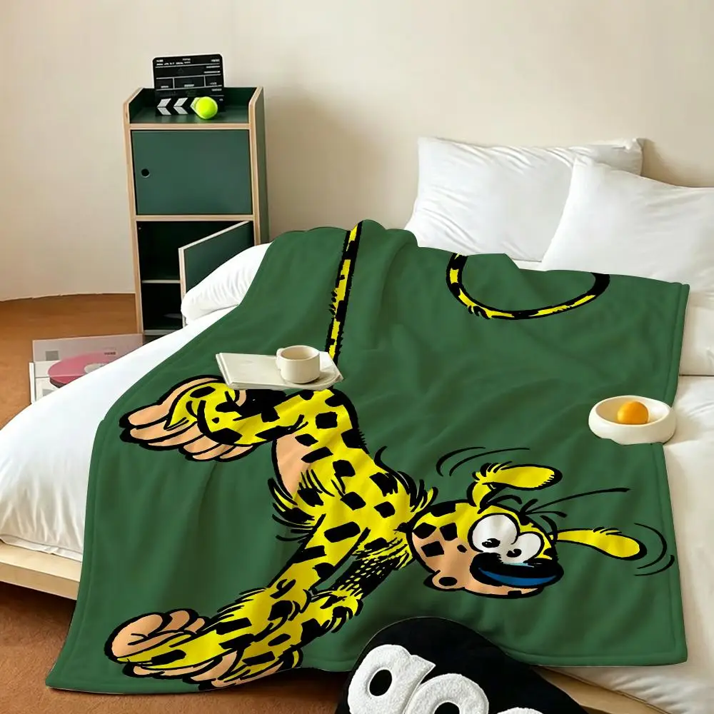 Cartoon M-Marsupilami Throw Soft Warm Flannel Fleece Throw Blanket for Sofa Bed Travel Home