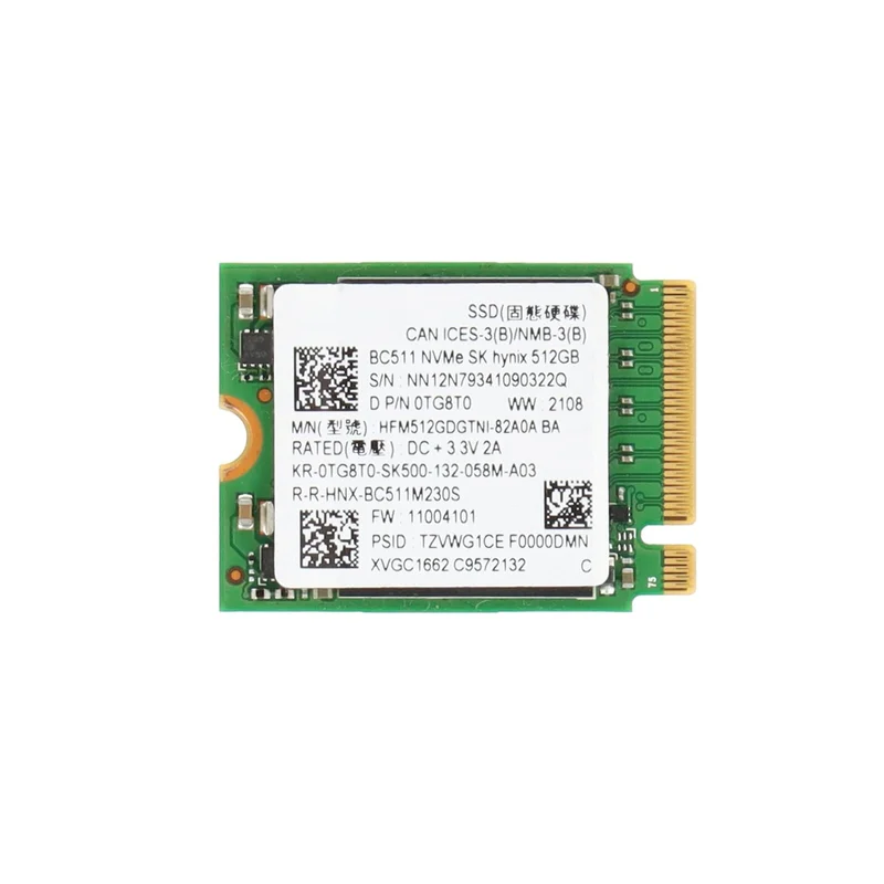 PP+ FOR Dell BC511 512GB M.2 2230 PCIe 3.0 x4 NVMe SSD - TG8T0 HFM512GDGTNI-82A0A