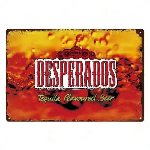 Desperados Tequila cerveza letrero de Metal estilo Vintage hombre cueva arte de la pared Decoración