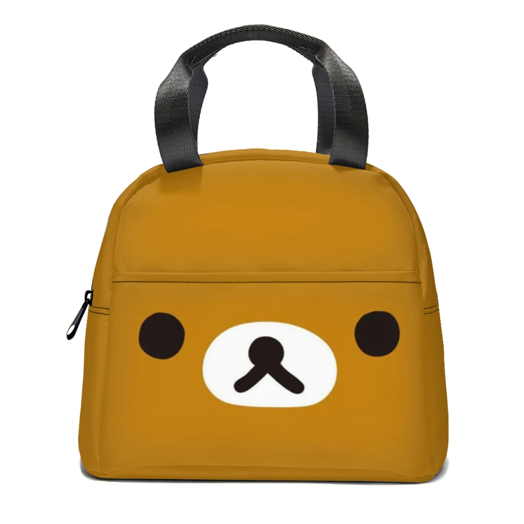 

Rilakkuma Lunch Bag for School Waterproof Picnic Thermal Cooler Insulated Lunch Box Women Kids Tote Bags