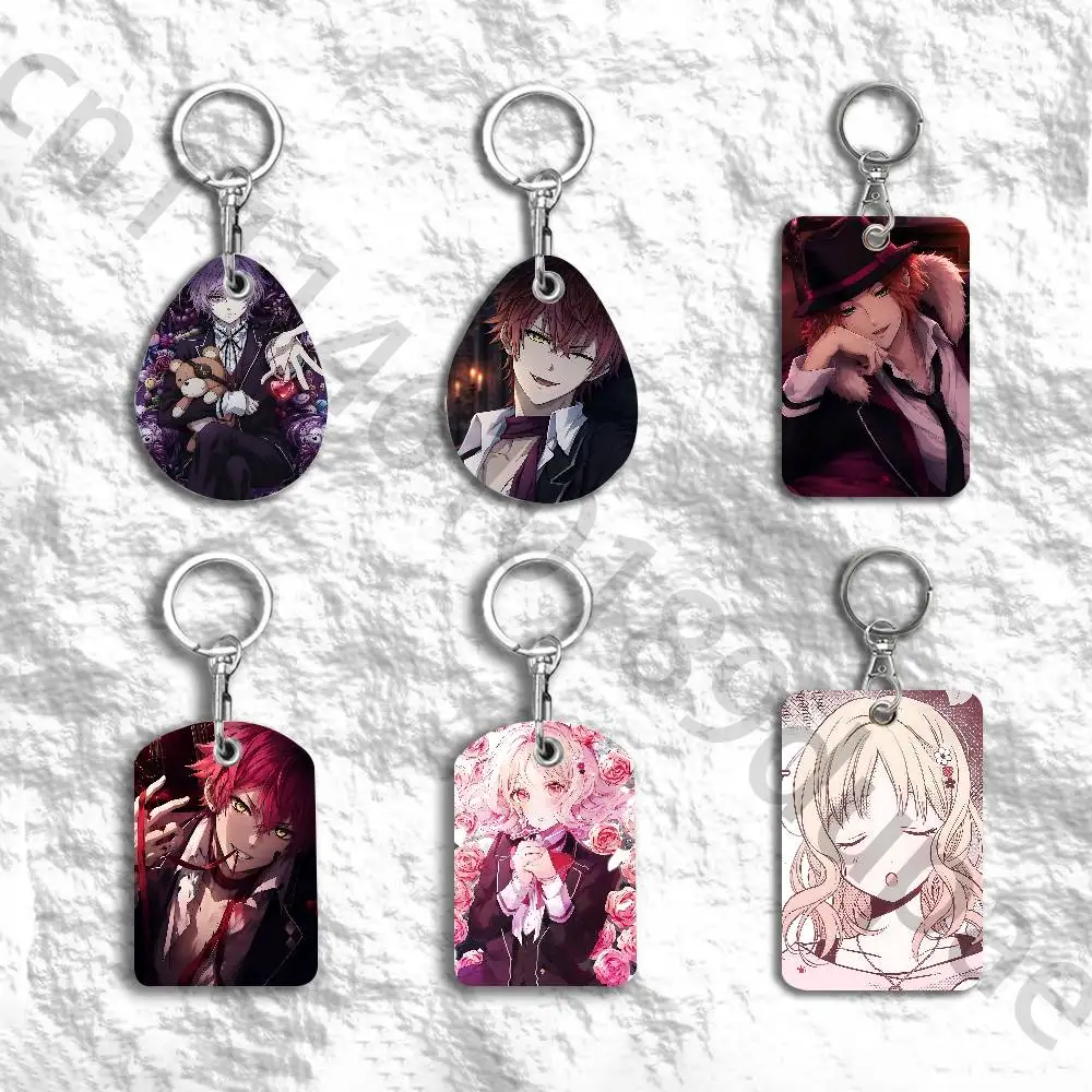 D-DIABOLIK L-LOVERS Protective Printed Leather Card Case Metal Keychain Accessory