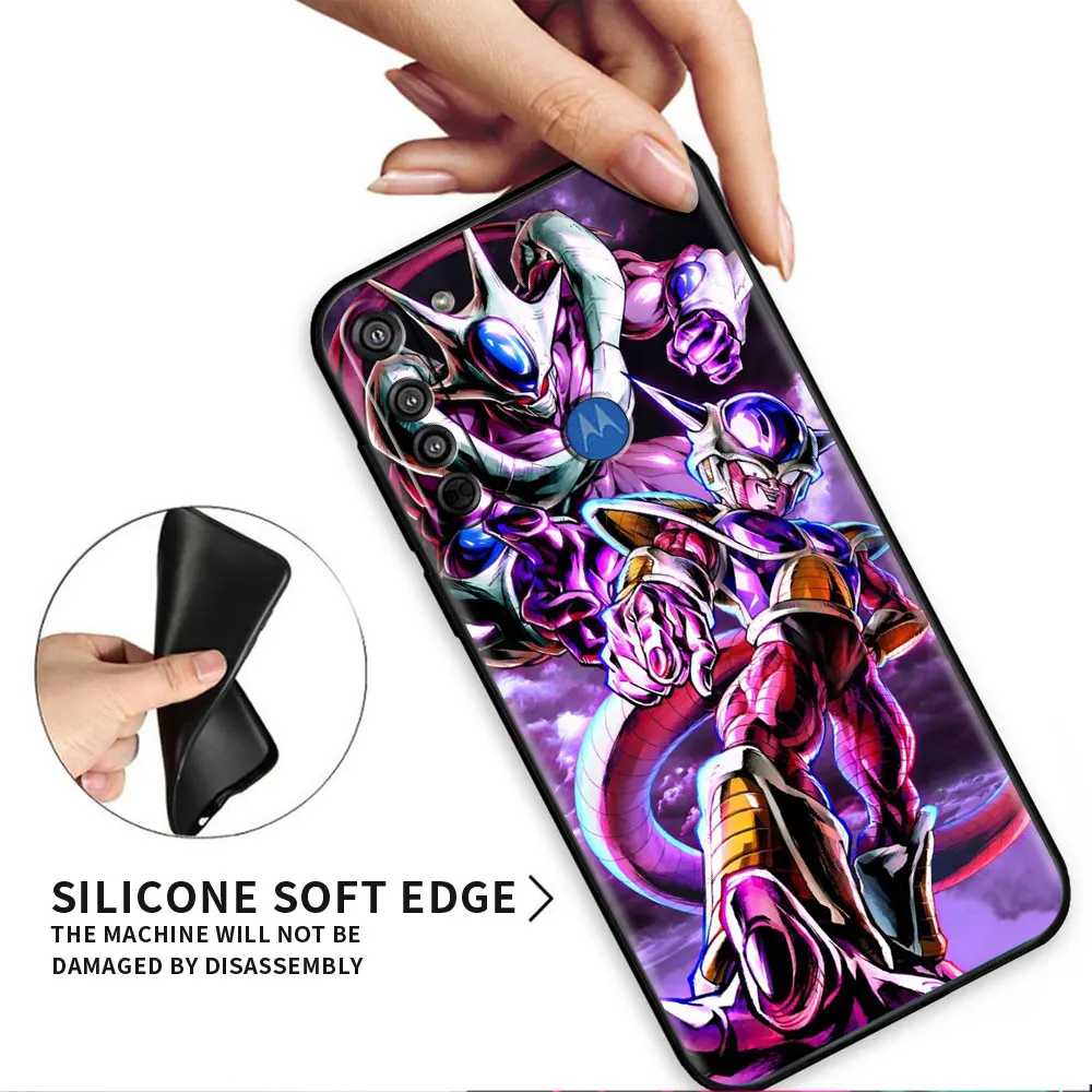 Black Luxury Case For Motorola G30 G60 G50 G22 G200 G9 G8 Play Power One Fusion Plus Edge 20 Fundas Cover Saiyan Cool Vegetas