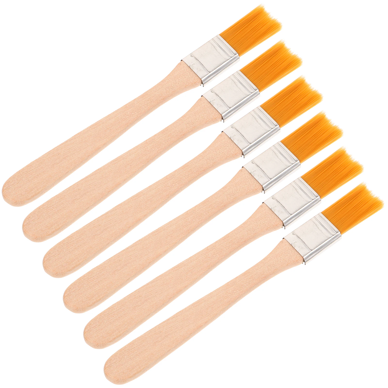 

6 pcs Nylon Wooden Handle Paint Brush Wooden Handle Half Inch Reusable Small Small Paint Brush Brushes Wall Tools