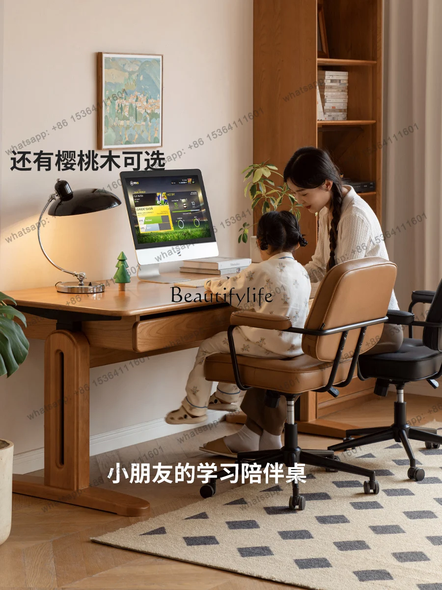 

Компьютерный стол X4 из массива дерева, простой дизайн, черный орех, с электроприводом, для дома и учебы