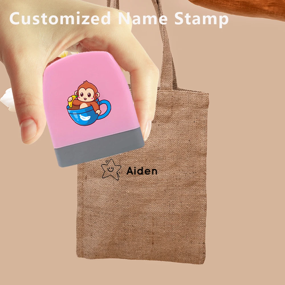 Autocollant créatif en cristal style tasse à thé, personnalisable avec nom, pour identifier vos effets personnels avec des étiquettes sur mesure
