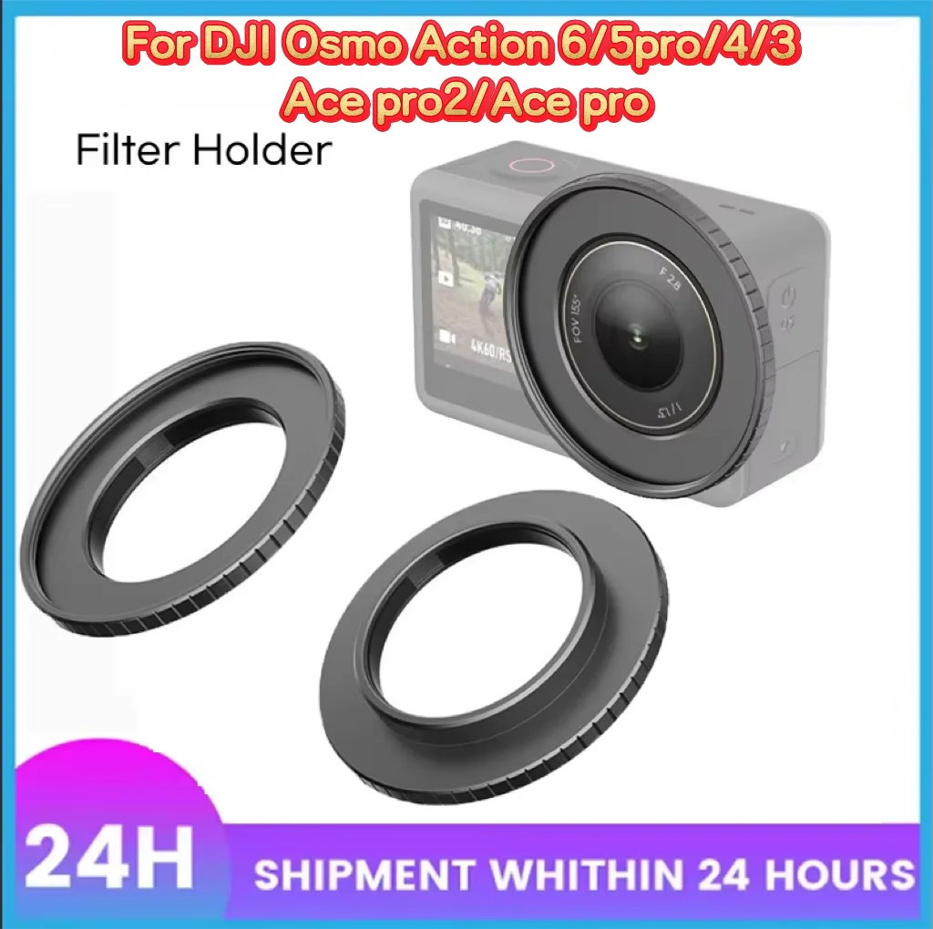 49mm Lens Filter Adapter Ring Frame For DJI Osmo Action 6 5pro 4 3 ace pro2 ace pro Metal Filter Holder camera Accessories