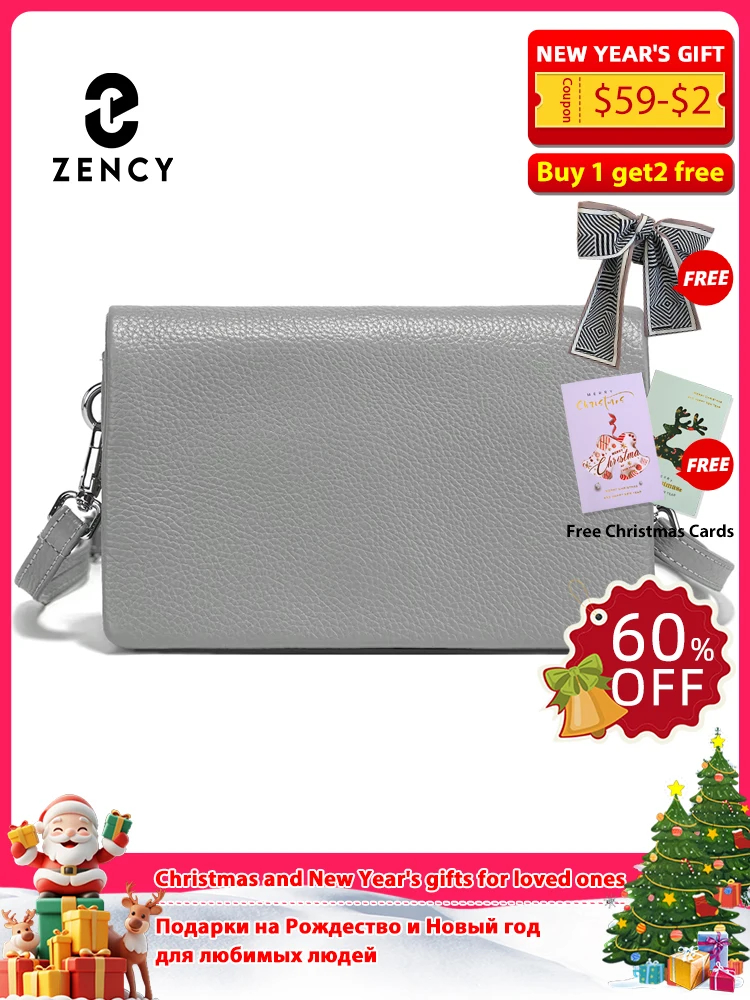 

New Soft Leather Flap Envelope Bag Multiple Pockets Women's Bag Genuine Leather