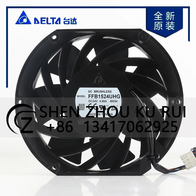 

New Delta FFB1524UHG-BK94 5V 12V 48V DC24V 4.80A AC EC 17251 172X150X51MM 17CM inverter High speed violent four-wire cooling fan