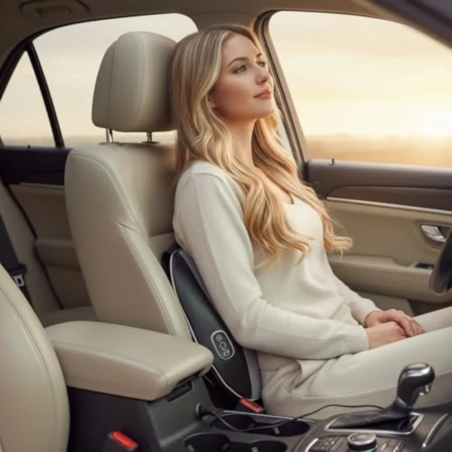 Shiatsu Massage Pad with Heat - Deep Kneading Back and Neck Massager Cushion for Pain Relief - Transform Any Chair into a Perso