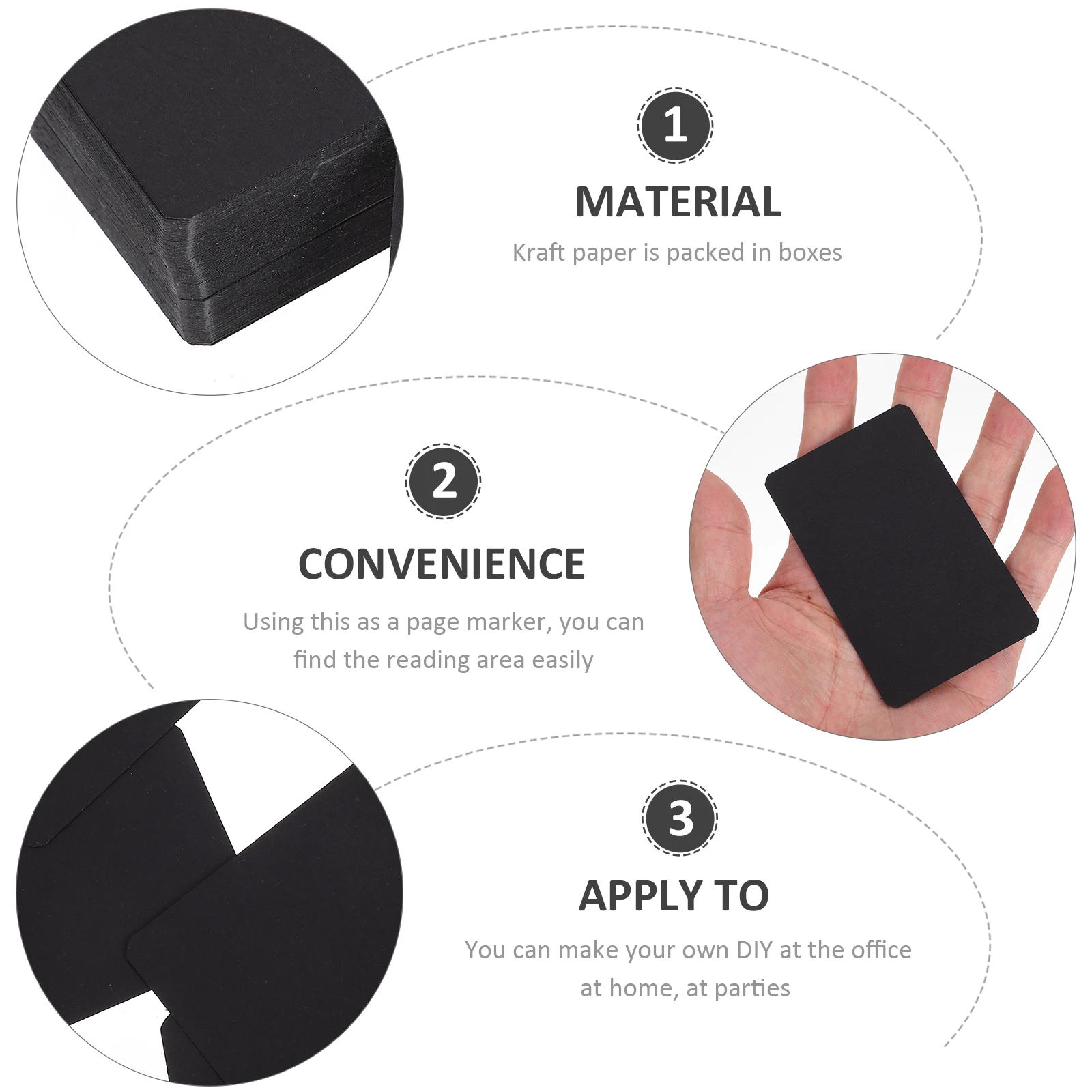 

200pcs Blank Double Sided Plain Index Bulk Student Colored Paper Stock Page Marker Gift for Friends Writers Readers Graffiti