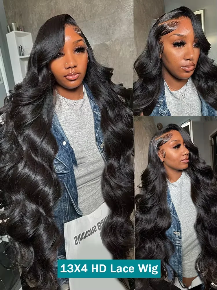 Rosabeauty HD Transparent Body Wave 13X6 Lace Frontal Wig 250% Water Wave 13X4 Lace Front Human Hair Wigs 6x6 Closure For Women