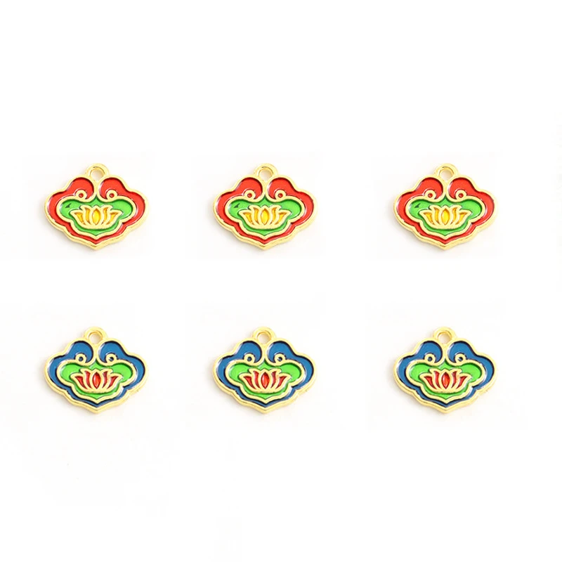 12New product: Earring accessories, double-sided lotus charm, bracelet, necklace, pendant, and hanging ornament  Holiday bulk gi
