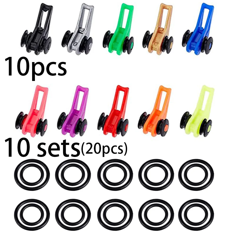Angeln Köder Keeper 10PCS Gemischte Farben Sichere Halter Haken Ring Wurm Köder Verschluss Winkel Aufhänger für Rod Jig Casting Tackle