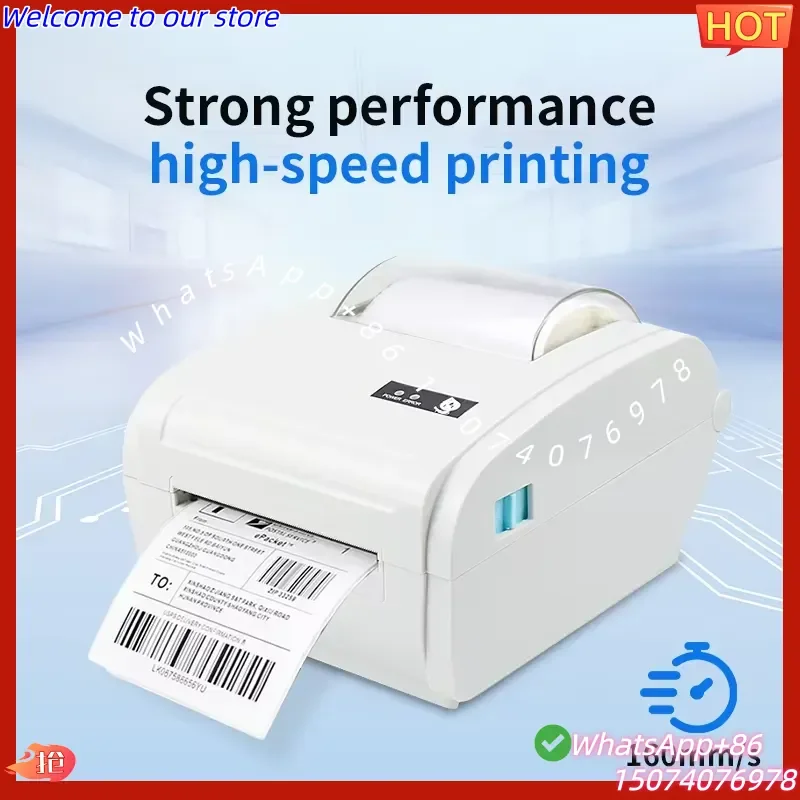 2026 HZTZ 4-Inch Desktop Inkless Black and White USB Thermal Receipt Barcode Label Printer with 203DPI Resolution POS Stock
