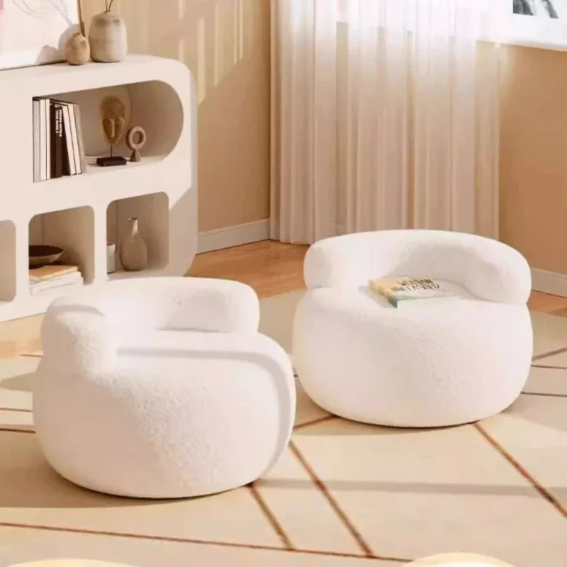 Home Furniture Household Cream Wind Sofa Stool Living Room Round Seat Pier Low Bench Coffee Table