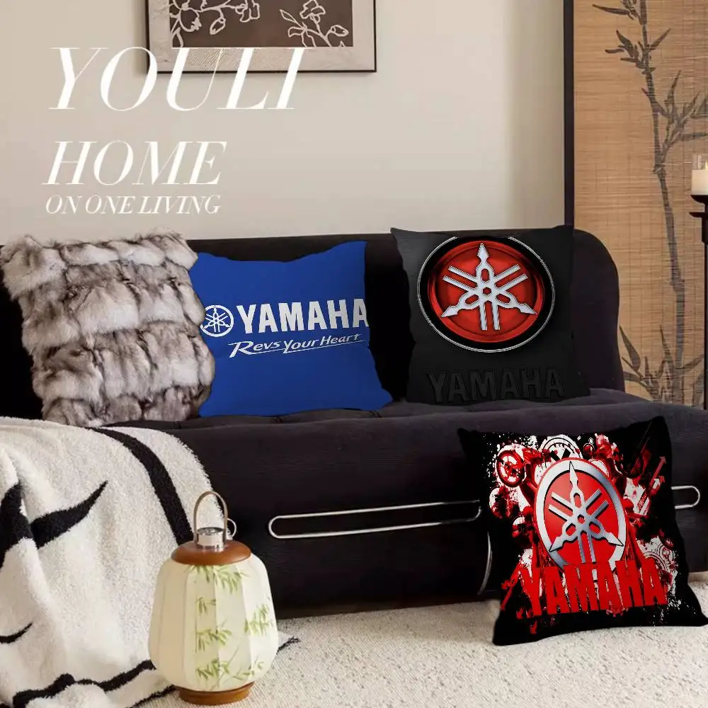 

Motorcycle Y-YamAha-S Cushion Cover Polyester Sofa Cushions Decorative Throw Pillows Home Decoration Pillowcover