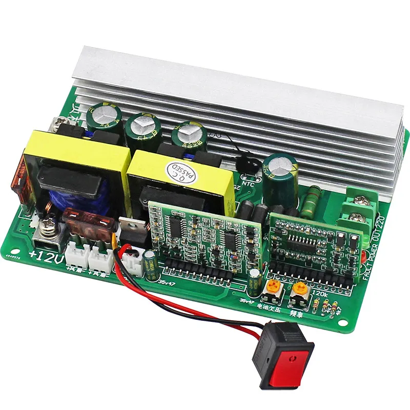 High Power 600W Modified Sine Wave Inverter Module 12V to 110V/220V DC-AC Boost Power Board for Power Conversion