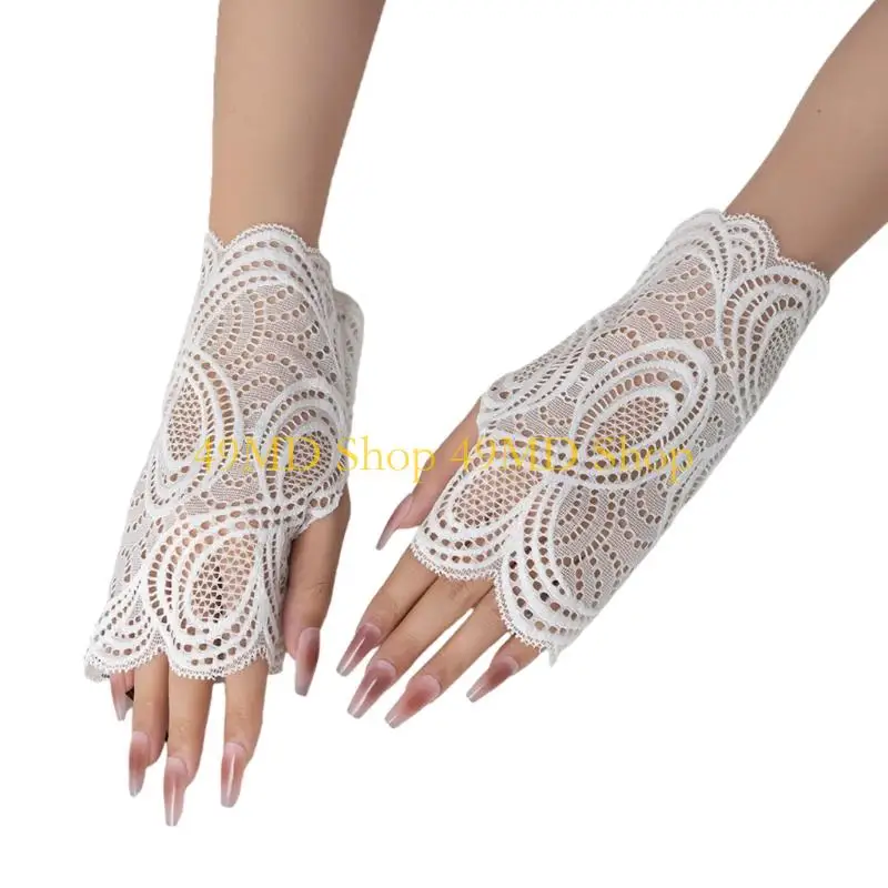 49MD Popular Armband Hand Covers Comfortable Wrist Length Decorative Cuff Sleeves