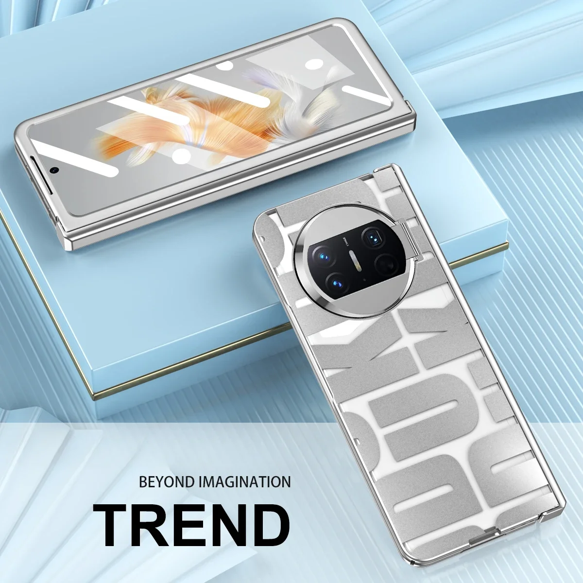 For Huawei Mate X5 Case Letter Luxury Plating Transparent Shockproof and Anti-fall Equipped for Huawei Mate X5 Shell