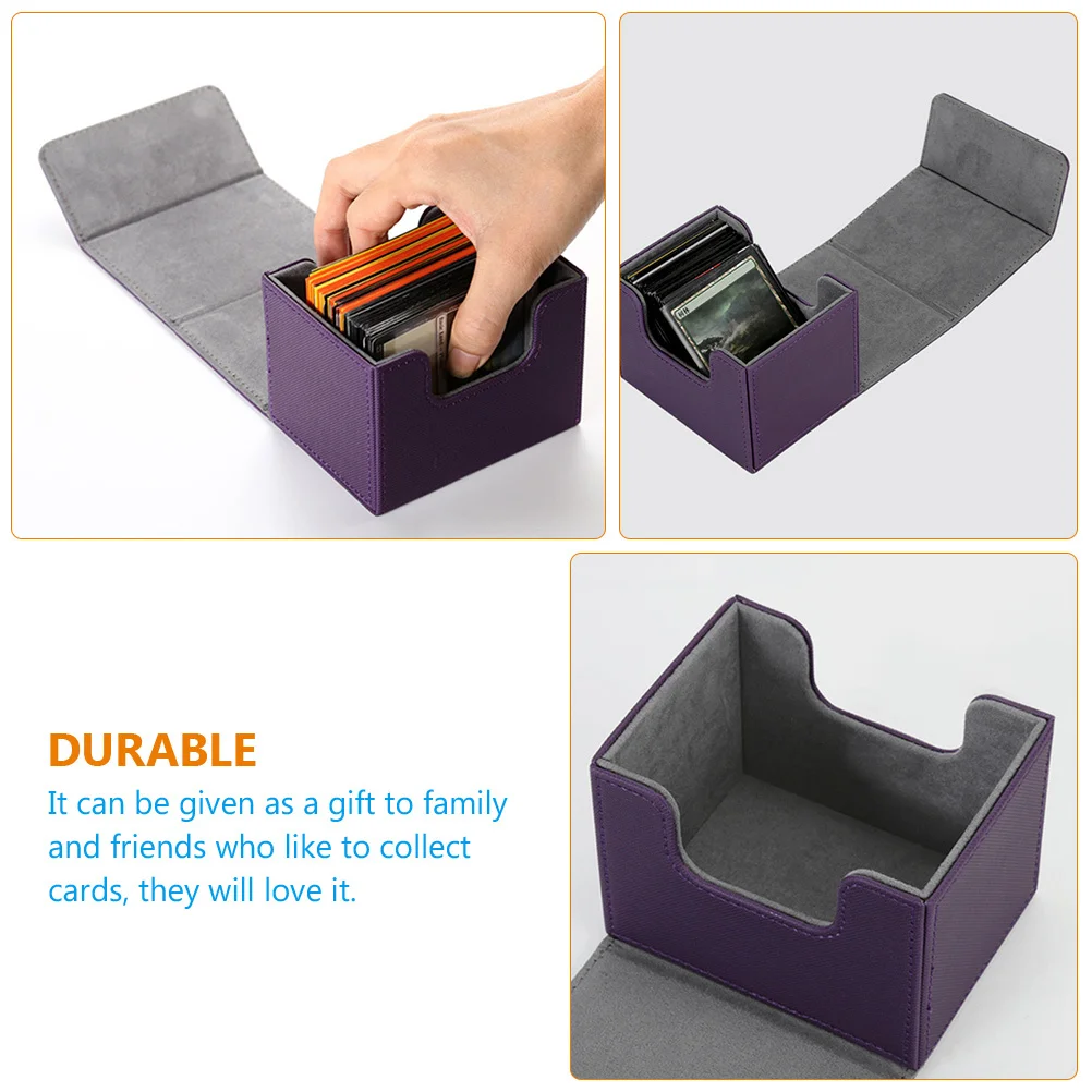 صندوق تخزين لبطاقات البولي يوريثان، منظم بطاقات الألعاب، حامل محمول ذو سعة كبيرة، بطانة ناعمة، حماية من الخدش #6