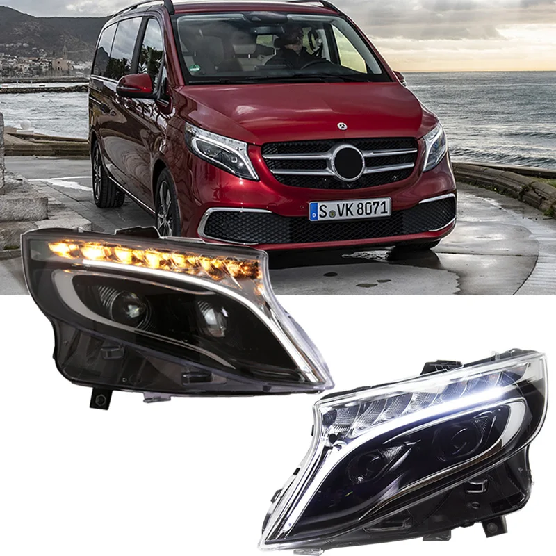 

Head Lamp for Benz Vito LED Headlight 2013-2019 Headlights Vito W447 DRL Turn Signal High Beam Angel Eye Projector Lens