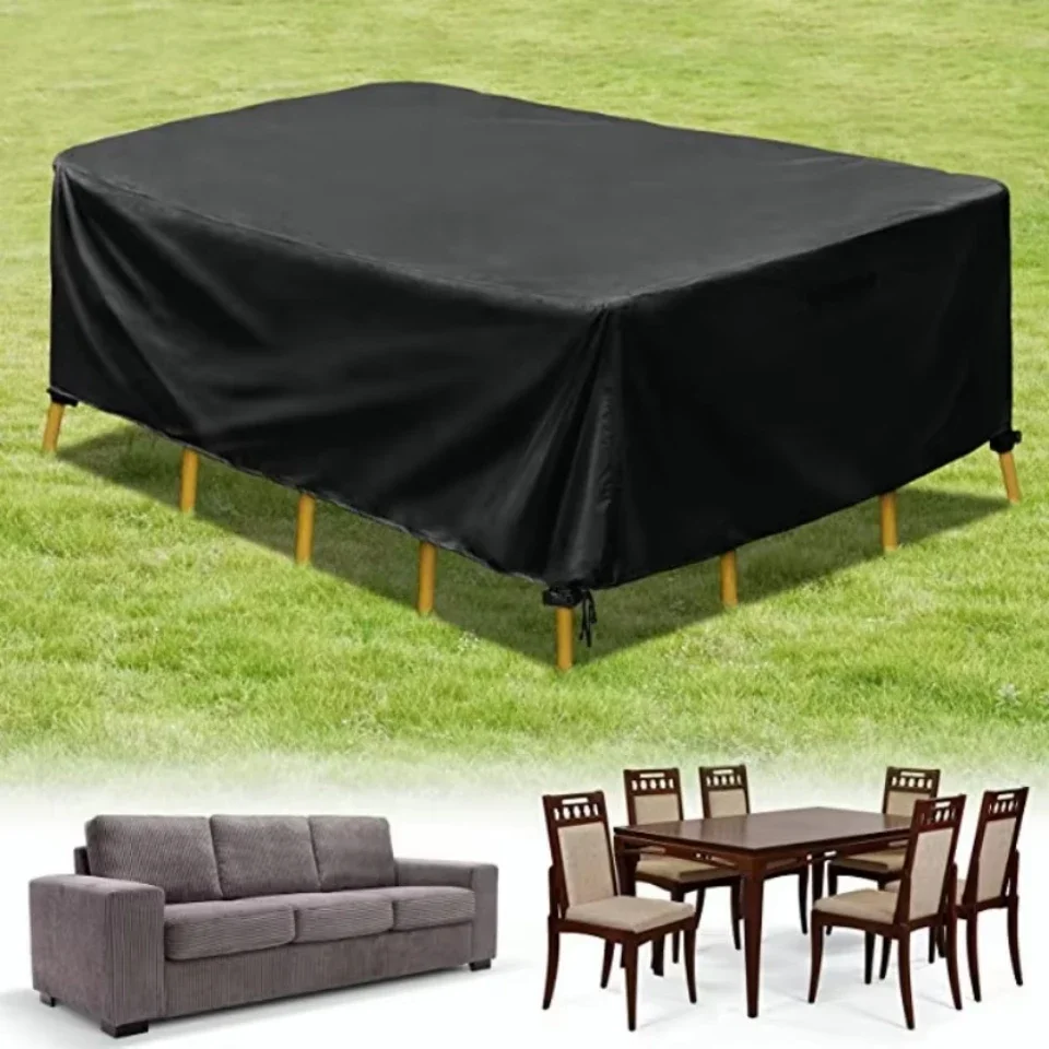 420D impermeable multiusos Patio exterior muebles de jardín cubre lluvia nieve cubierta para silla para sofá mesa silla cubierta a prueba de polvo