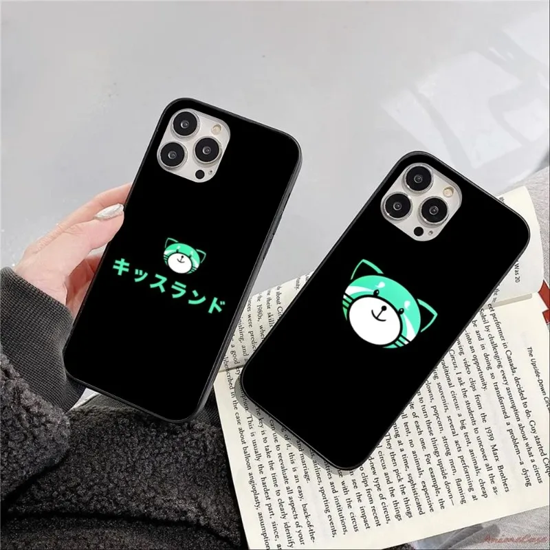 Weekend KissLand Mobile Phone Case for iPhone 15 14 13 12 11 XS X 8 7 6 Plus Mini Pro Max SE 2022 Black Soft Phone Cover Funda