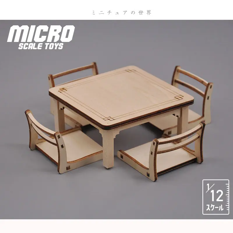 

1:12 Miniature Japanese Tatami Room, Izakaya Bar Dollhouse Decor, Sushi Restaurant Scene Kit with Furniture, DIY for Adults​