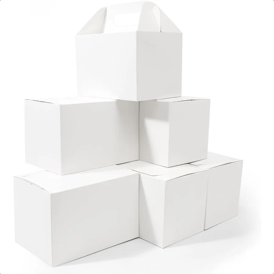 

40Pack Gable Boxes White 9x6x6 Inch