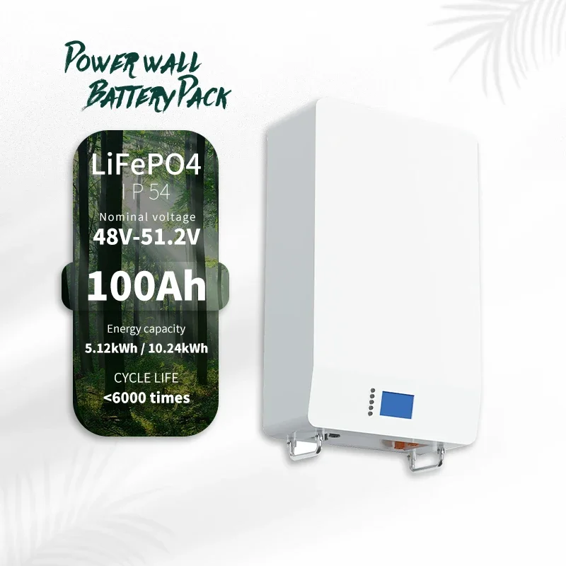 wall mounted battery 10kwh 48v 200ah home energy storage lifepo4 51.2v 100ah 200ah power wall battery