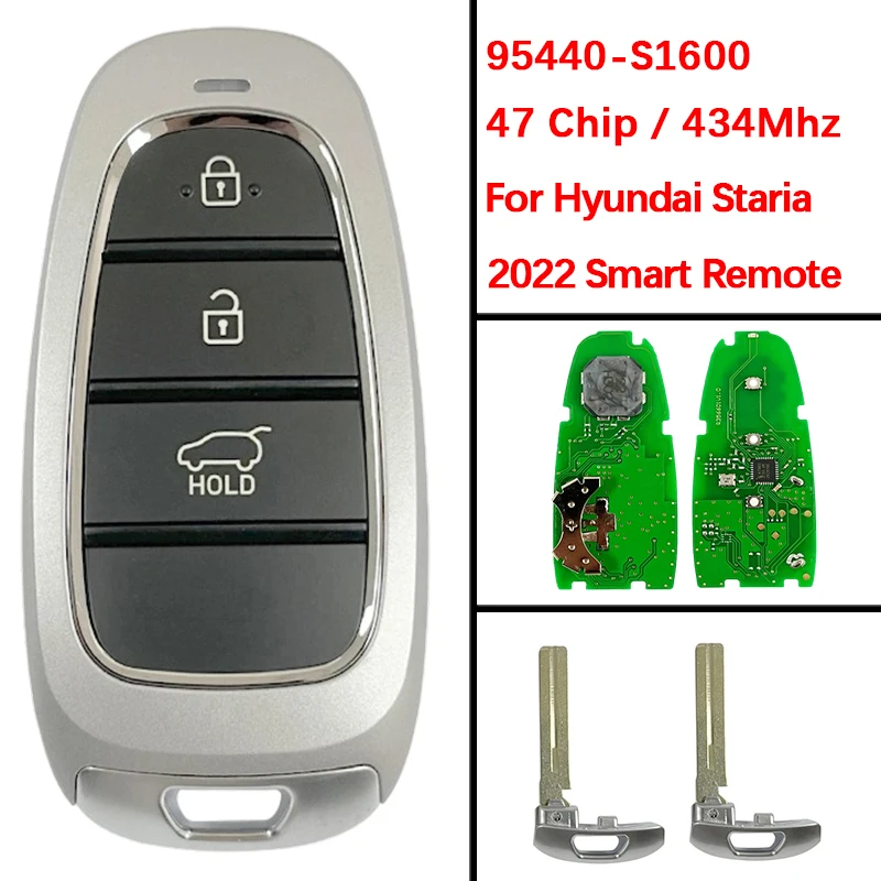 

CN020276 Aftermarket 3 Buttons Smart Keyless Remote Control Fob 433MHZ 47 Chip FCC ID 95440-S1600 For Hyundai Staria 2022