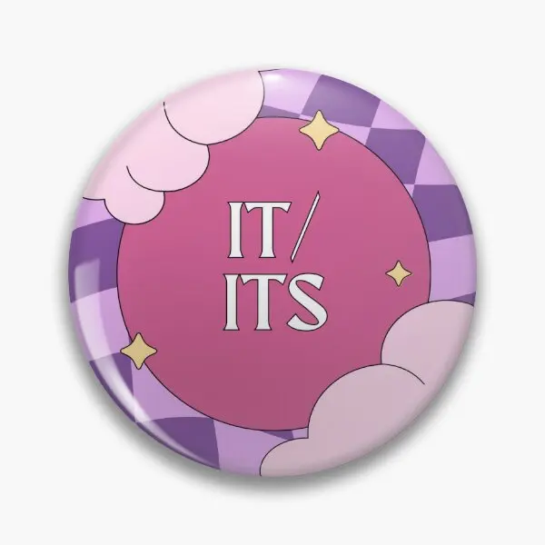 It Its Pronouns Sticker  Soft Button Pin Fashion Brooch Funny Badge Lapel Pin Gift Metal Clothes Creative Lover Women Cute