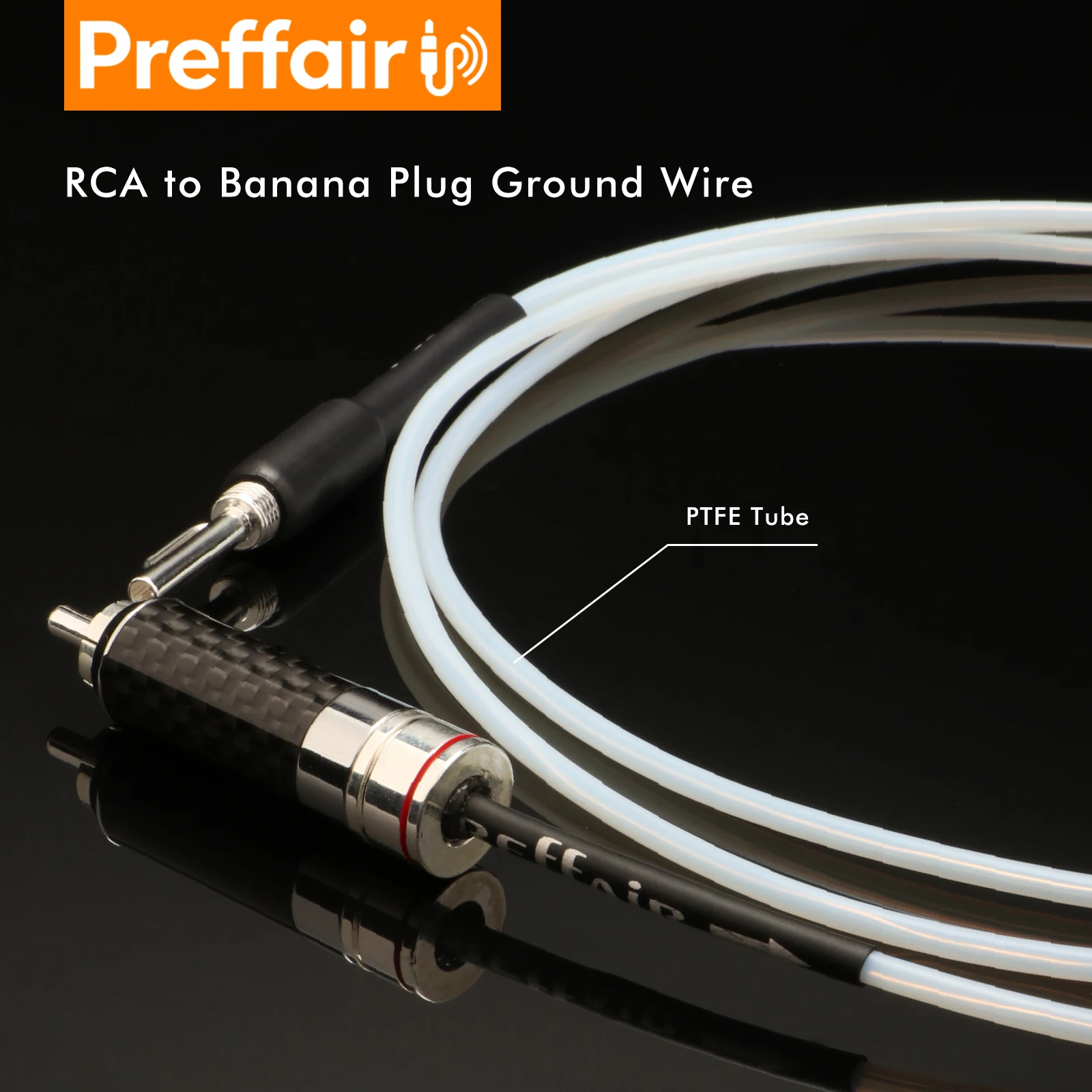 Preffair Hifi Ground Wire LP Vinyl Phono Cable 4N Pure Silver Audio Cable Amplifier Silver Plated Y Spade Plug Bridge Cable