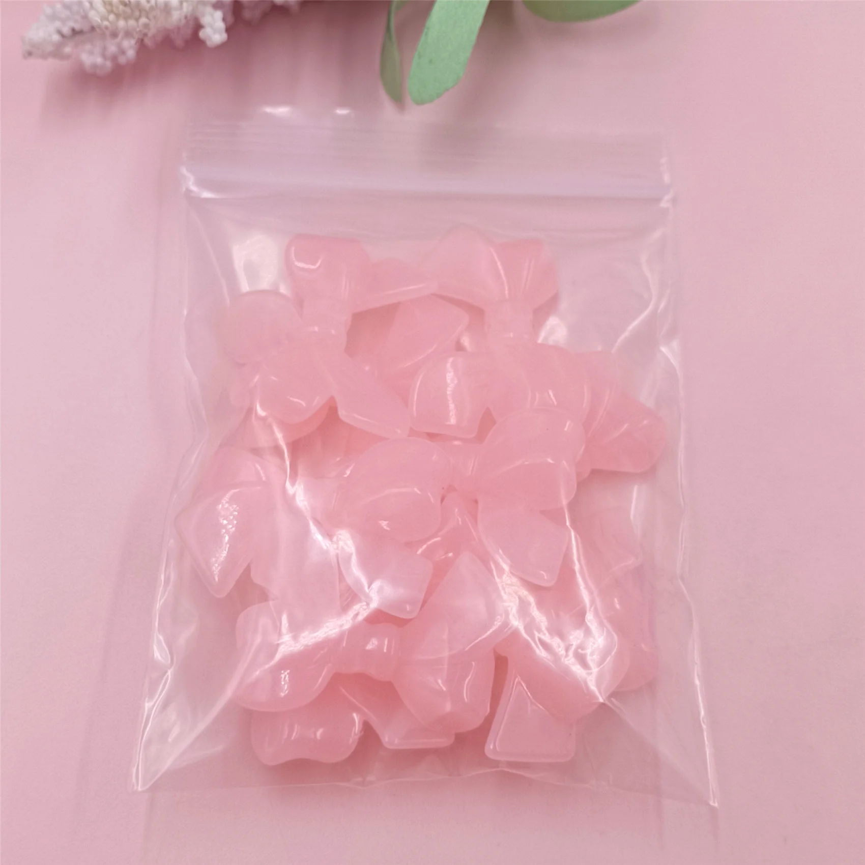 10pcs Macaron DIY Semi Transparent Jelly Color Acrylic Bowknots