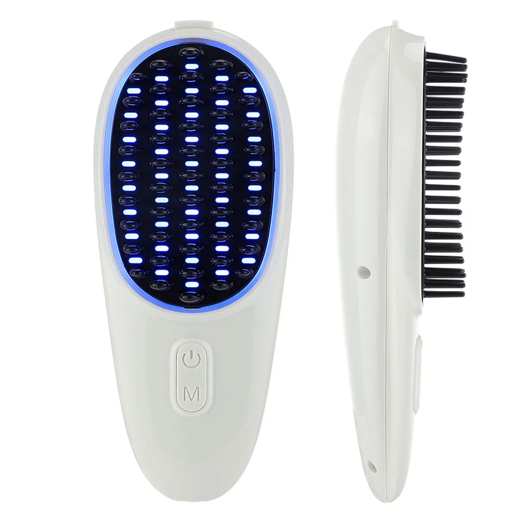 

Электрический массажер для головы, светодиодный светильник, вибрационная терапия для роста волос, расческа против выпадения волос, массажер для головы