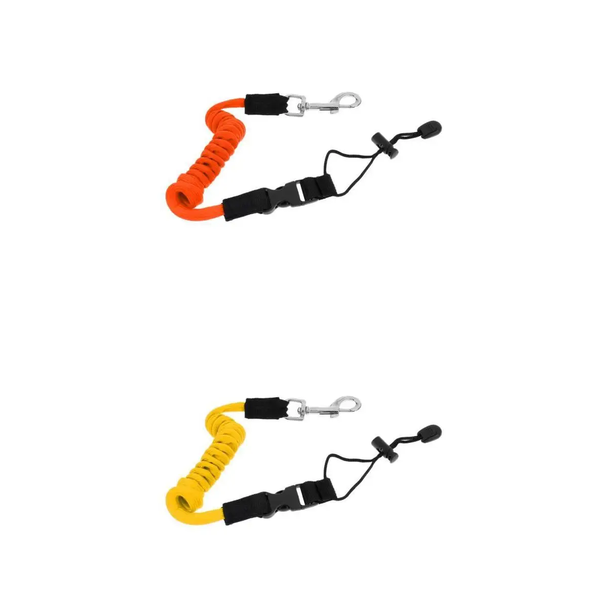Kayak Paddle Leash TPU Coiled Cord Secure Fishing Rod Lanyard Safety Accessories for Kayak Canoe Boat