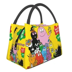 Barbapapa Family Love Insulated Lunch Tote Bag for Women Cartoon Graffiti Anime Portable Thermal Cooler Food Lunch Box