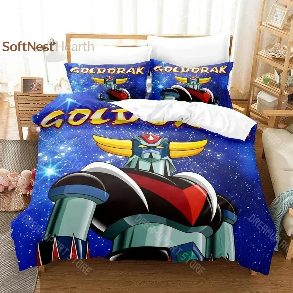 2026 3D Print Goldorak Grendizer Bedding Set Duvet Cover Bedroom Comforter Covers Single Twin King Size Quilt Cover Home Textile