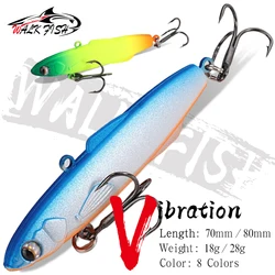 WALK FISH 1PCS Winter Fishing Lure Vibs Soft Lure Pesca jig Shiriten Baguette 18g 28g Silicone Rattlin Ice Fishing Spinning Lure