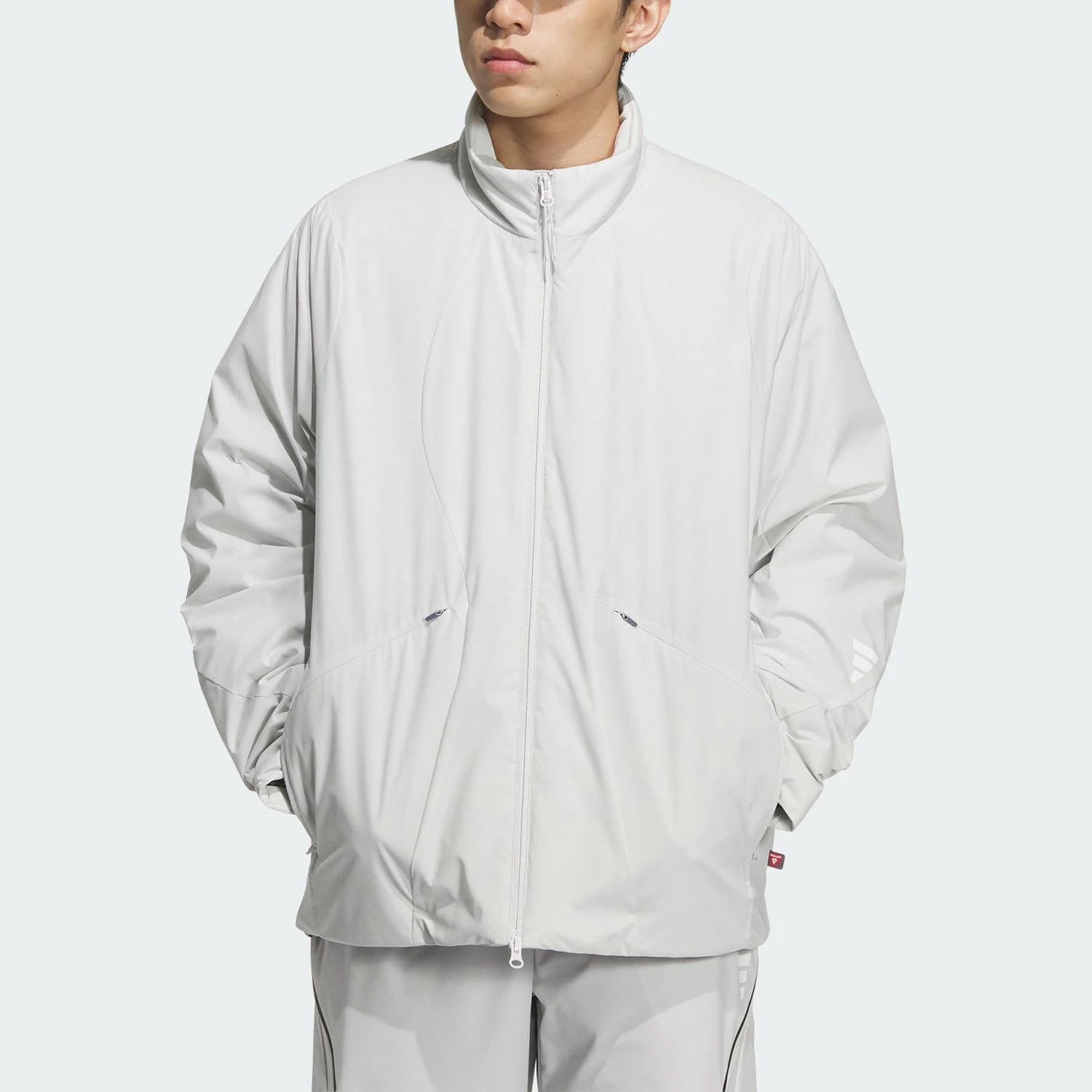 Adidas genuine autumn men's warm standing collar sports cotton jacket KC2569